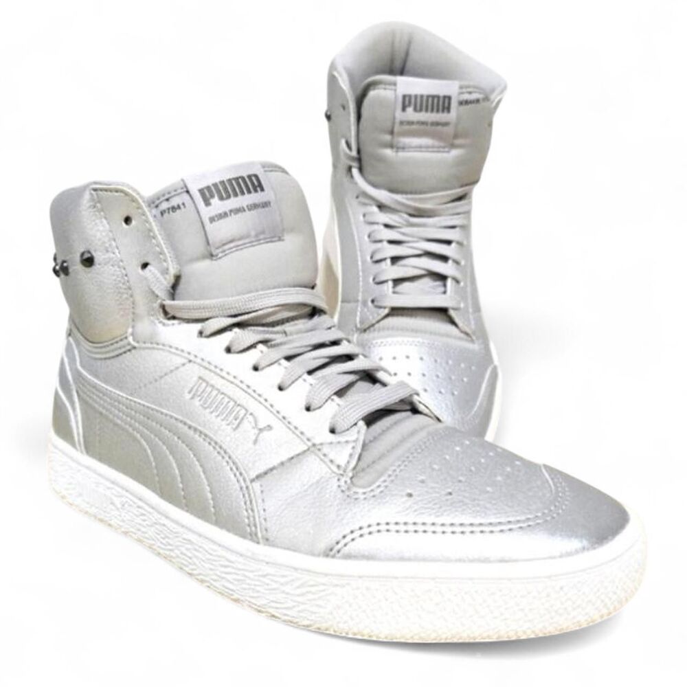 Puma Women's Silver and White Trainers